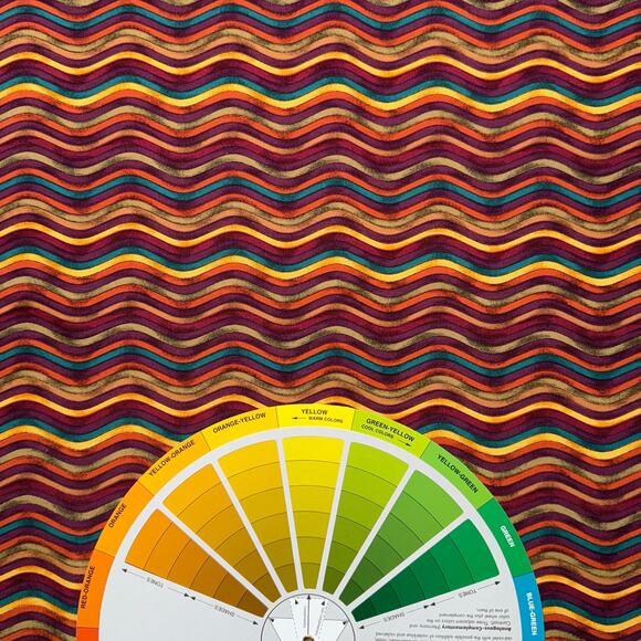 Timeless Treasures Wavy Striped Desert Dunes Cotton Fabric Print - 1/2 Yard - Picture 4 of 8